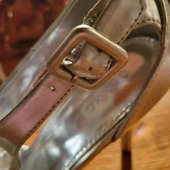 George Silver High Heeled Sandals with ankle strap and Buckle size  7 - Picture 9 of 9